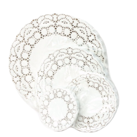 Ажурная салфетка, круглая D=24 см, 250 шт