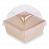 Коробка для бургеров с прозрачной крышкой SMART PACK 300, 86/100 x 86/100 x 40/49 мм